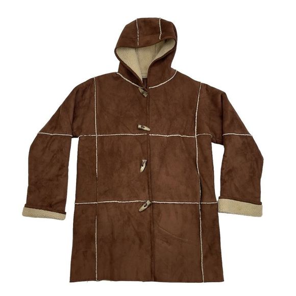 Ralph Lauren Cream and Brown Teddy Jacket with Hood